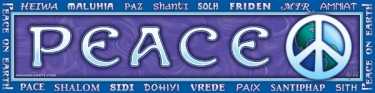 Bumpersticker Peace