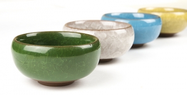 Ice Crackle Tea Cups